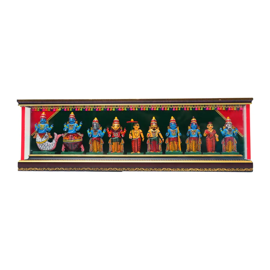 Dasavatara Wooden Wall Panel