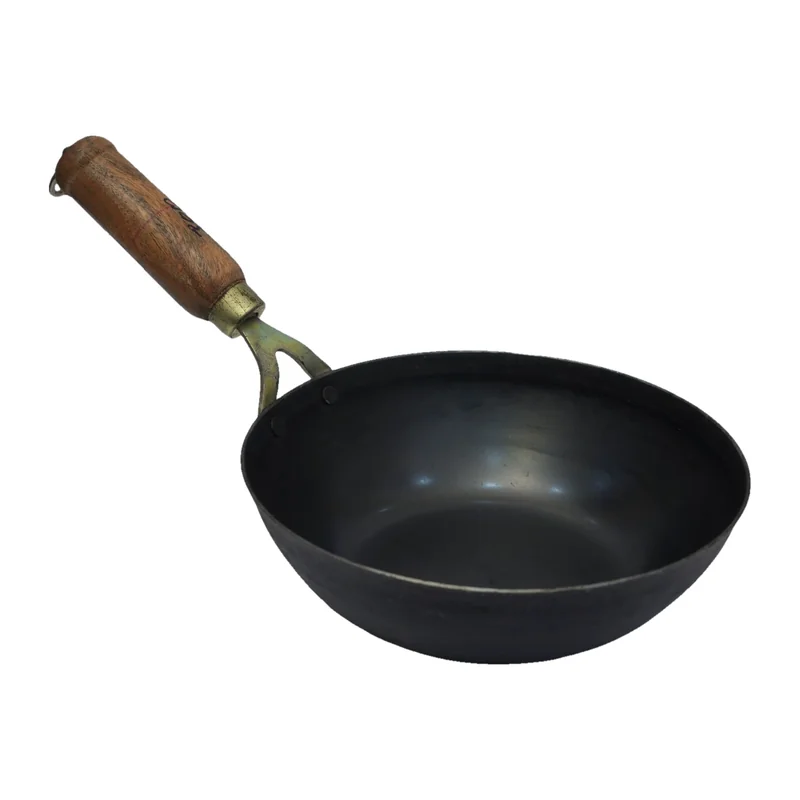 Iron Wok Pan with Wooden Handle