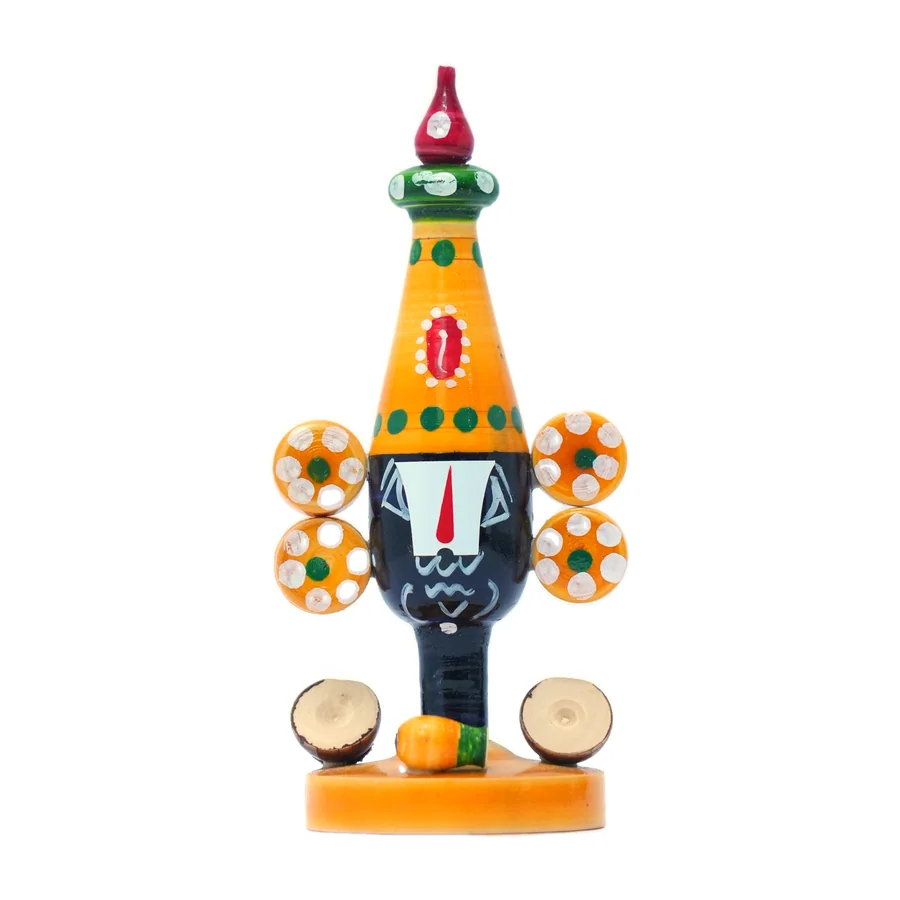 Kondapalli Balaji Crown Face Doll with Coconuts