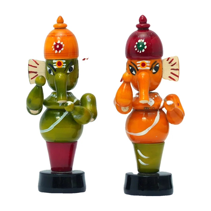 Kondapalli Ganesha Pair Dolls, Standing