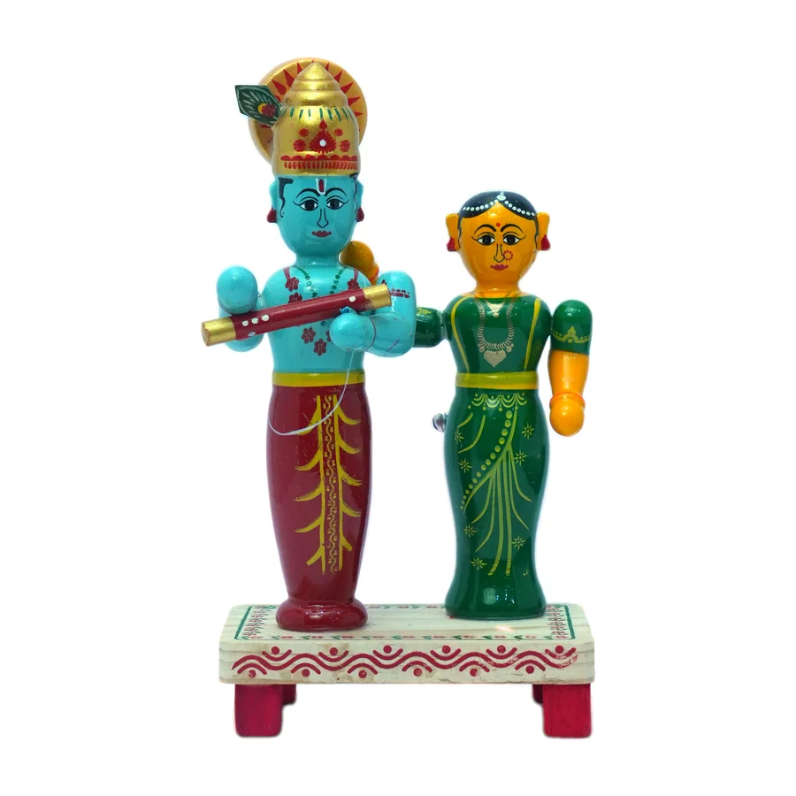 Kondapalli Krishna and Radha Doll Pair