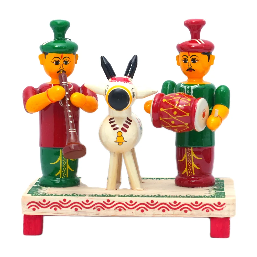 Kondapalli Musicians with Decorated Bull Scene