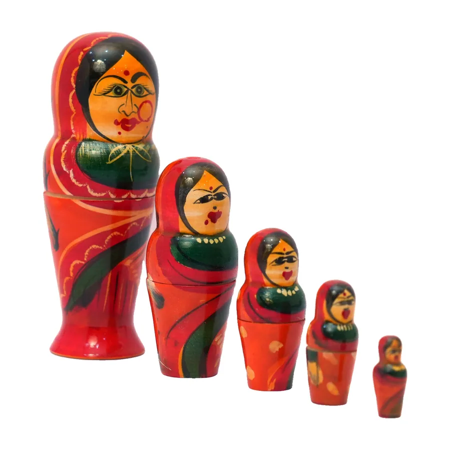 Kondapalli Nesting Dolls, Set of 5
