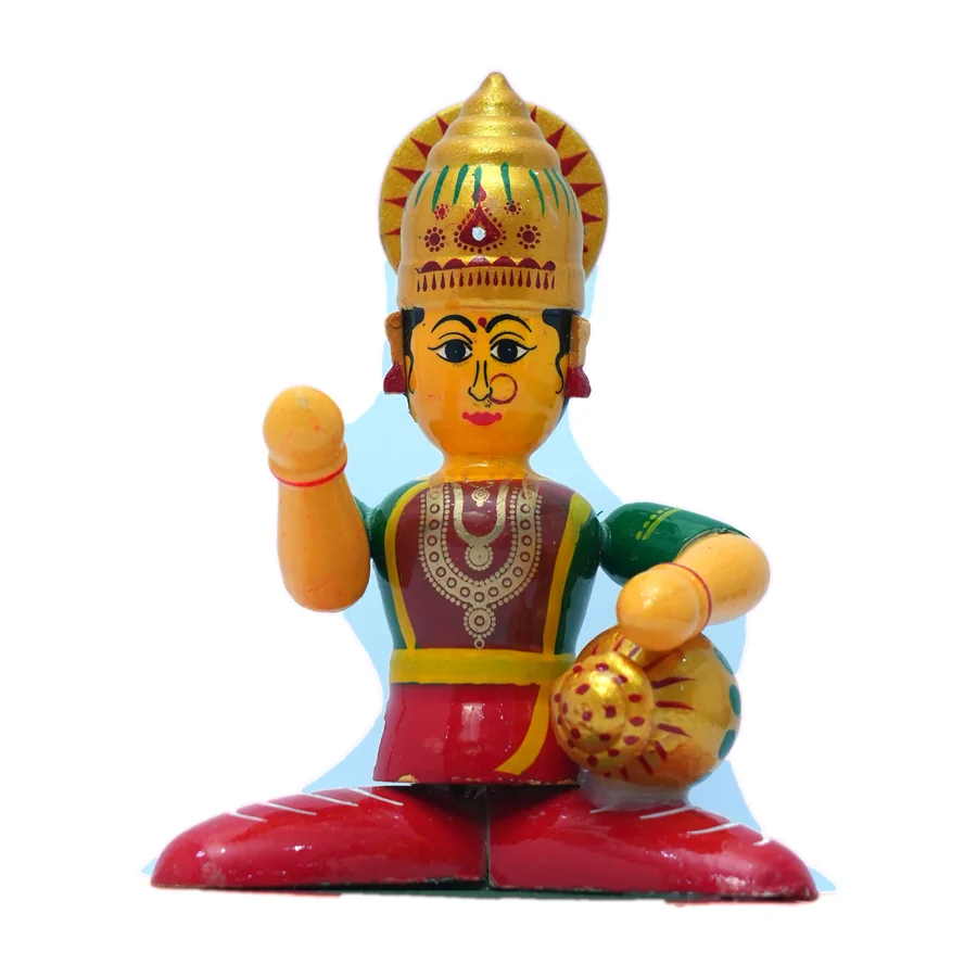 Kondapalli Seated Lakshmi Doll with Pot