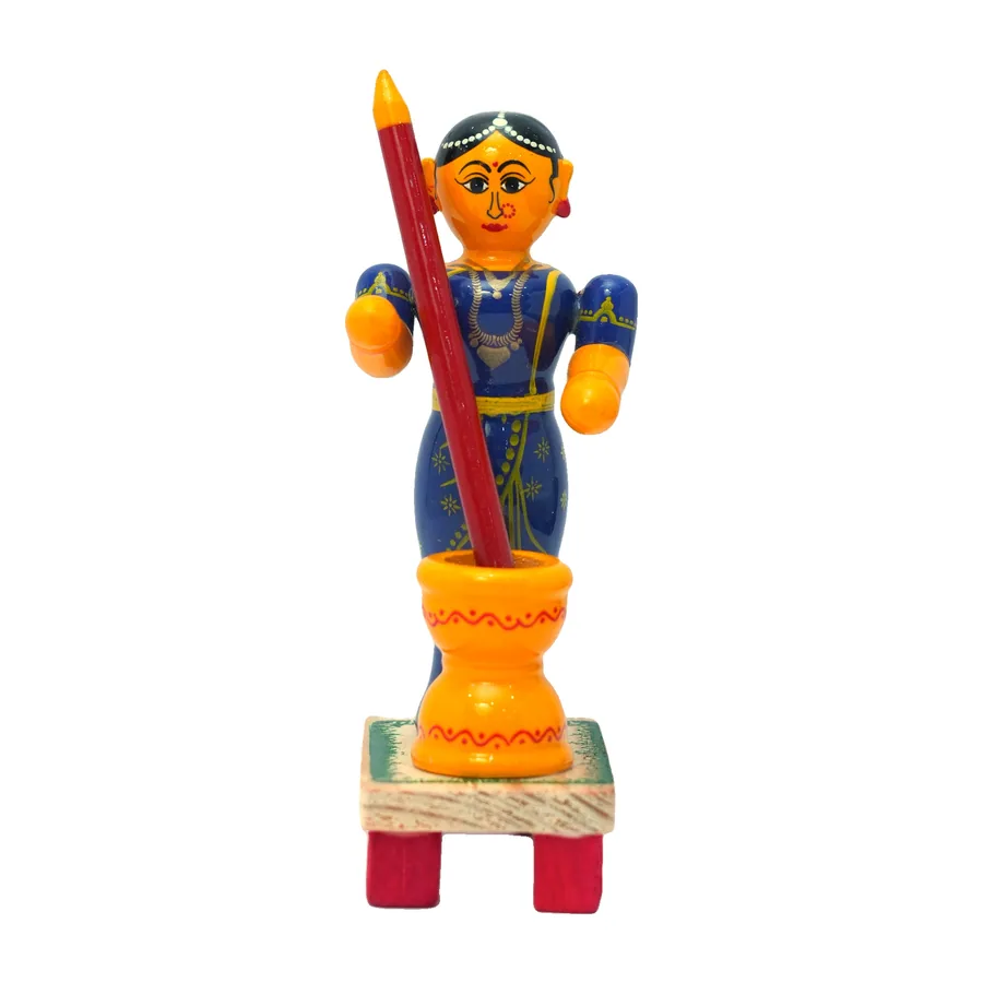 Kondapalli Woman Pounding Rice Doll
