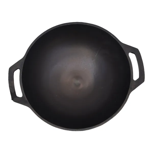 Large Iron Kadai with Two Handles