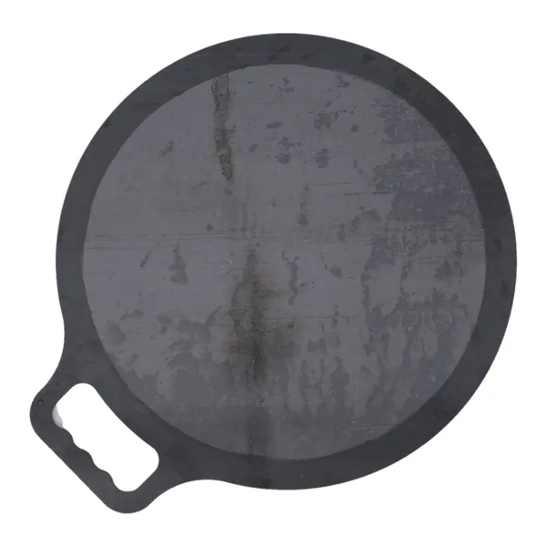 Raw Steel Tawa with Finger-Grip Handle