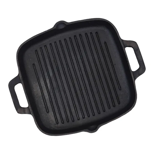 Square Iron Grill Pan with Two Handles