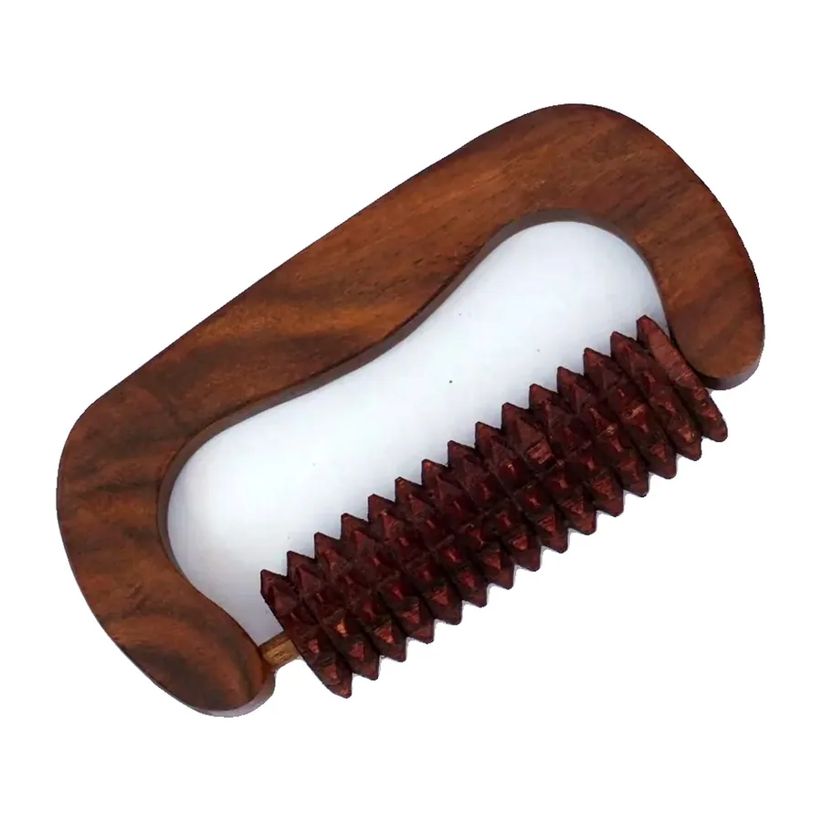 Wooden C-Shape Roller Massager