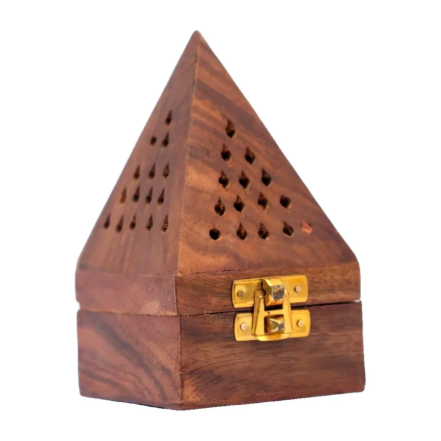 Wooden Pyramid Incense Box
