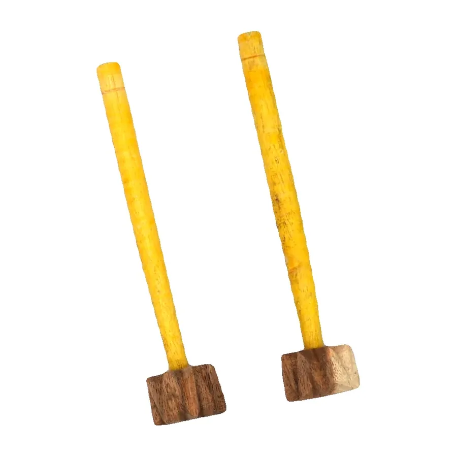 Wooden Stamp Pair, Yellow Handles