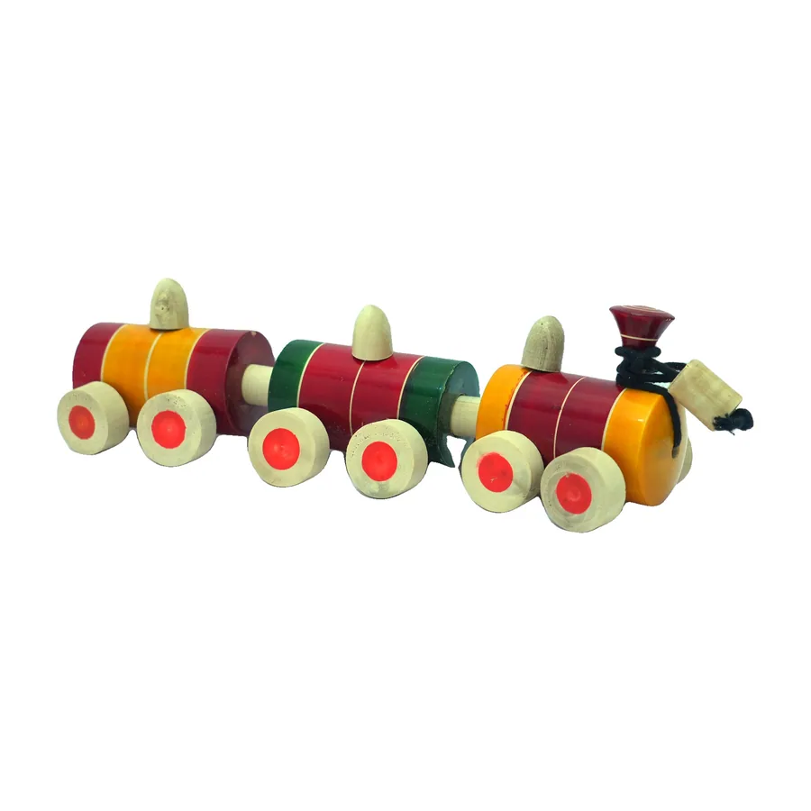 Wooden Train Toy, Painted